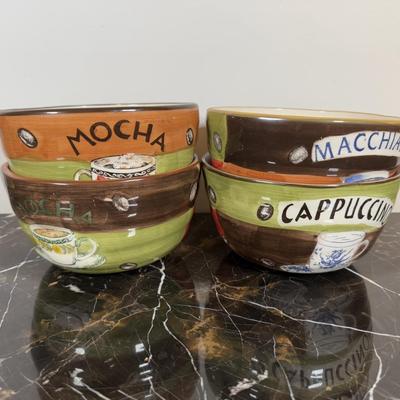 LOT 164K: Coffee Ceramic Dishes & Canisters