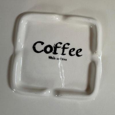 LOT 164K: Coffee Ceramic Dishes & Canisters