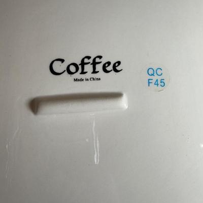 LOT 164K: Coffee Ceramic Dishes & Canisters