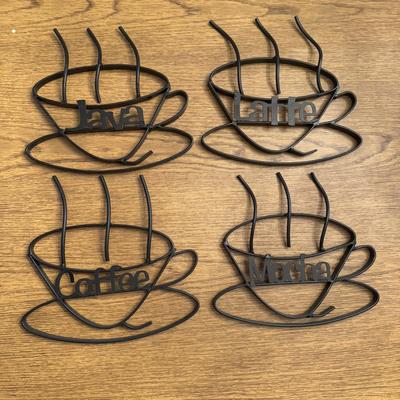 LOT 165K: Coffee Candles, Home Decor & Trivets