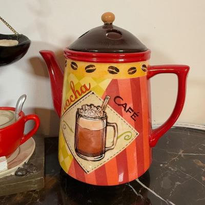 LOT 165K: Coffee Candles, Home Decor & Trivets