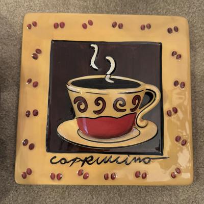 LOT 166K: Coffee Canister, Espresso Cups, Crafts Pitcher w/ Mug & More