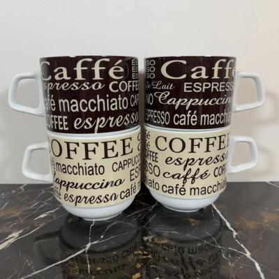 LOT 166K: Coffee Canister, Espresso Cups, Crafts Pitcher w/ Mug & More