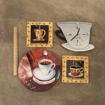 LOT 166K: Coffee Canister, Espresso Cups, Crafts Pitcher w/ Mug & More