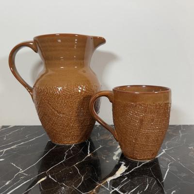 LOT 166K: Coffee Canister, Espresso Cups, Crafts Pitcher w/ Mug & More