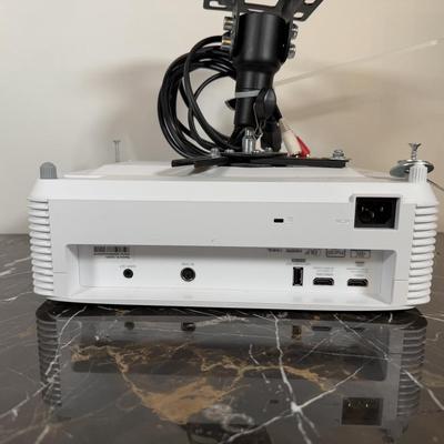 LOT 167D: Optoma Projector w/ Ceiling Mount, Screen & Edge Tape