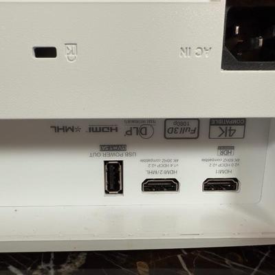 LOT 167D: Optoma Projector w/ Ceiling Mount, Screen & Edge Tape