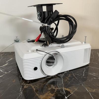 LOT 167D: Optoma Projector w/ Ceiling Mount, Screen & Edge Tape
