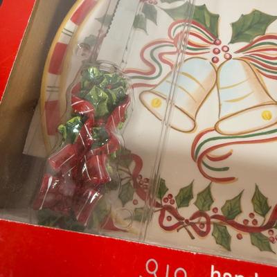 LOT 169D: Porcelain Ware 12 pc Christmas Dinner Set & Bowls w/ Holly Yuletide Serving Utensils & More