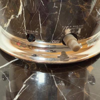 LOT 171K: Mr. Christmas Happy New Year Champagne Bucket Snow Globe & Christmas Tree Rocks Glasses