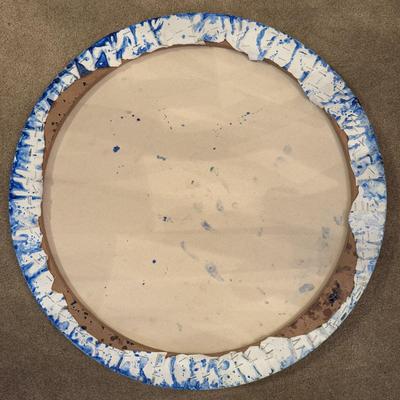 LOT 172D: Epoxy Resin & Shell Artwork on Circular Canvas