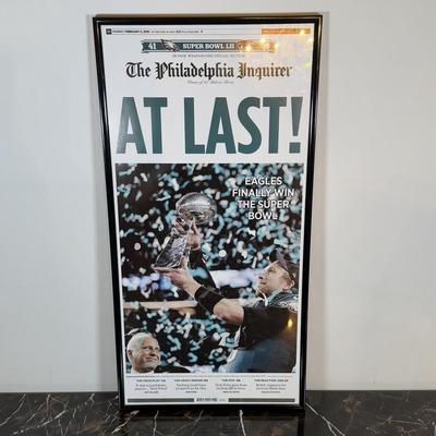 LOT 174D: Eagles Christmas Collection - White 42” Tree w/ Football Or aments, Snowglobe, Santa Hat & More