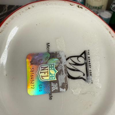 LOT 174D: Eagles Christmas Collection - White 42” Tree w/ Football Or aments, Snowglobe, Santa Hat & More