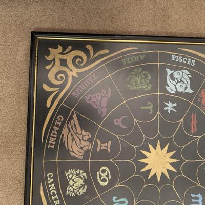 LOT 175D: Signed & Framed Zodiac Chart Artwork