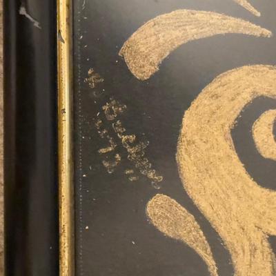 LOT 175D: Signed & Framed Zodiac Chart Artwork