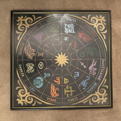 LOT 175D: Signed & Framed Zodiac Chart Artwork