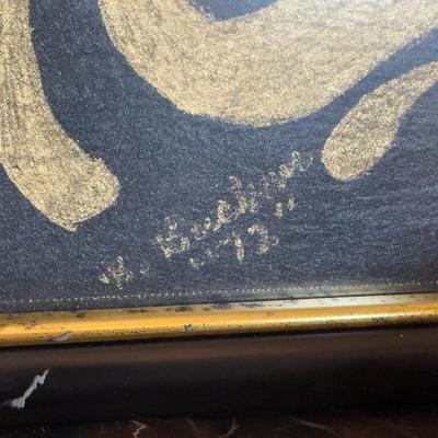 LOT 175D: Signed & Framed Zodiac Chart Artwork