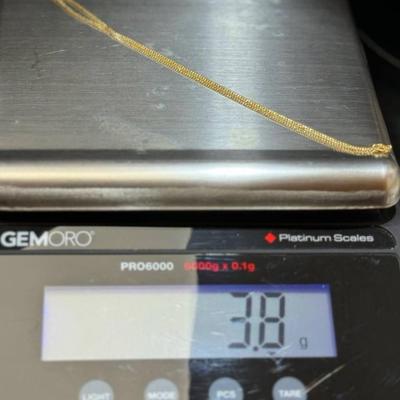 14 k gold cross chain 20 in