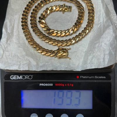 14 k gold chain 24 in