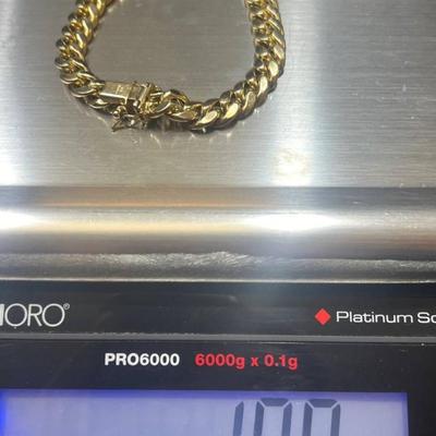 14 k gold bracelet 9 in