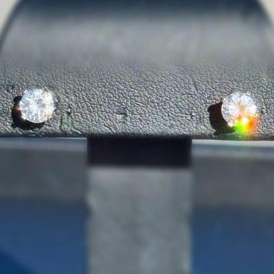 Gold diamond earings 1/3 ctw each