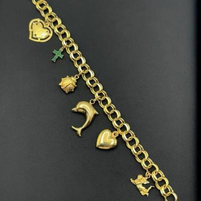 14 k gold bracelet 7 in