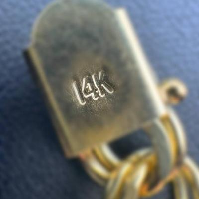 14 k gold bracelet 7 in