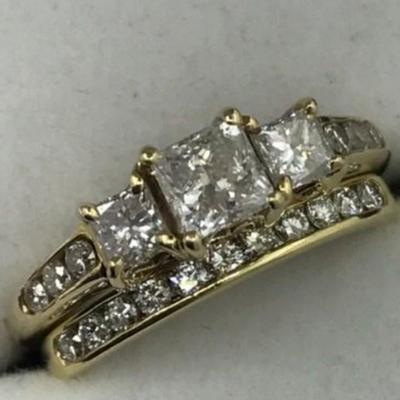 14 k gold diamond ring