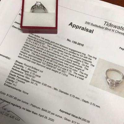 14 k Gold diamond ring