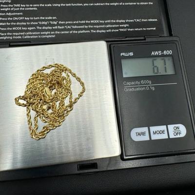 14 k gold chain 20 in