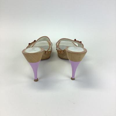 100 LOUIS VUITTON Takashi Murakami Leather Monogram Mules Size 41