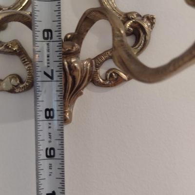 Pair of Brass Candle Wall Sconces