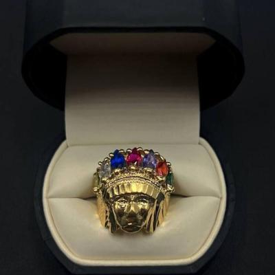 14 k gold Multistone ring size 11.5