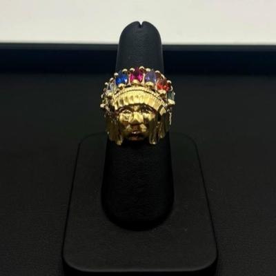 14 k gold Multistone ring size 11.5