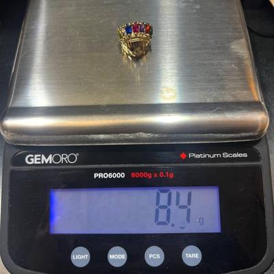 14 k gold Multistone ring size 11.5