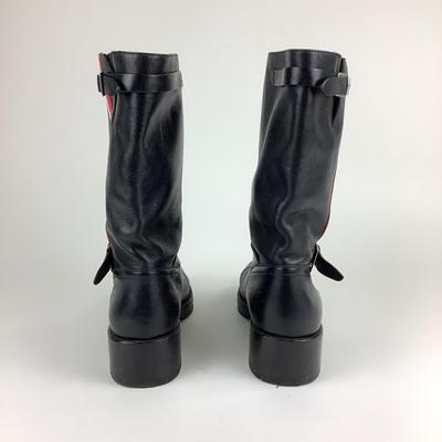 104 DIOR Leather Biker Boots Size 41