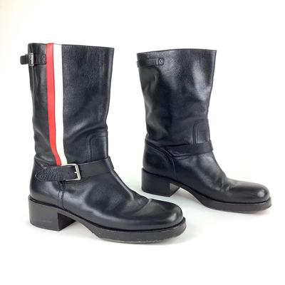 104 DIOR Leather Biker Boots Size 41