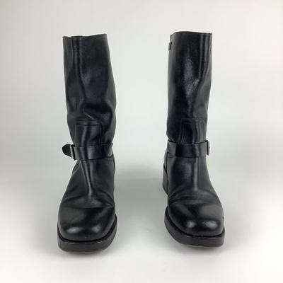 104 DIOR Leather Biker Boots Size 41