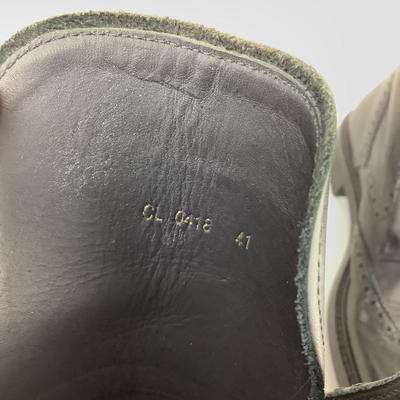 106 DIOR Black Leather Diorunit Combat Boots Size 41