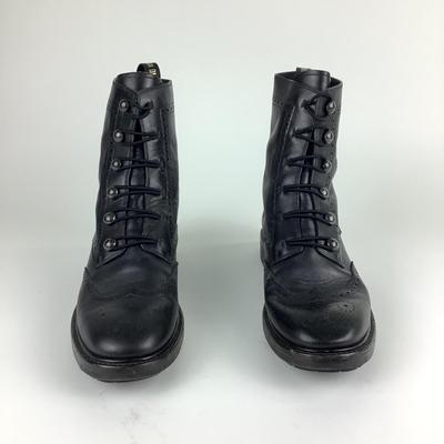 106 DIOR Black Leather Diorunit Combat Boots Size 41