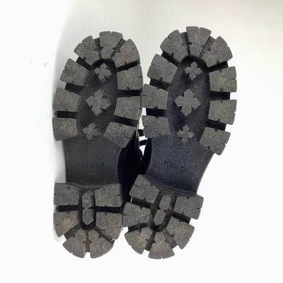 107 PRADA Monolith Leather & Re-Nylon Boots with Ankle Pouches