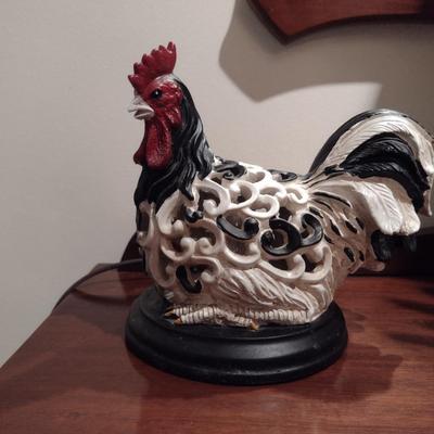 Rooster Design Accent Lamp- Approx 6 1/2" Tall