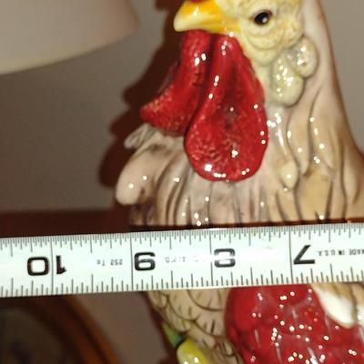 Colorful Ceramic Rooster- J. Willfred- Approx 15 1/2" Tall, 9" Wide
