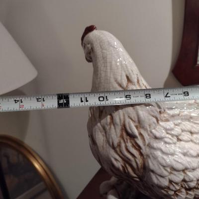 Ceramic Hen with Chicks Statue- Mark Roberts Collection- Approx 14 1/2" Tall, 11" Wide