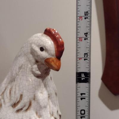 Ceramic Hen with Chicks Statue- Mark Roberts Collection- Approx 14 1/2" Tall, 11" Wide