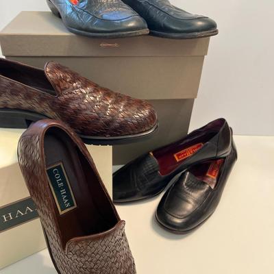 Brazilian Woven Leather Cole Haan Loafers & Two More