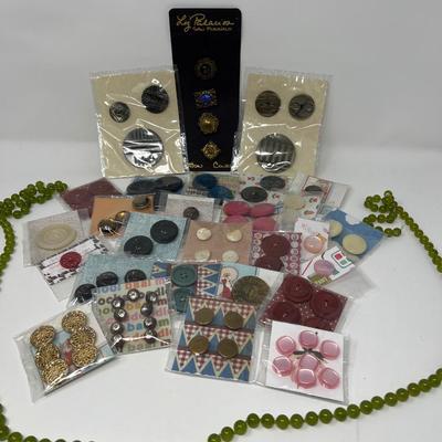 Vintage Buttons, Covers & Bead String