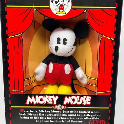 Gund Antique Minnie & Mickey Mouse (Box) & Schmid Mickey’s Toy Chest Music Box