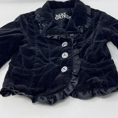 Baby Guess Black Velvet Jacket - 8-9 mos