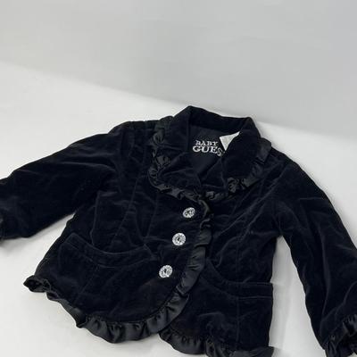 Baby Guess Black Velvet Jacket - 8-9 mos
